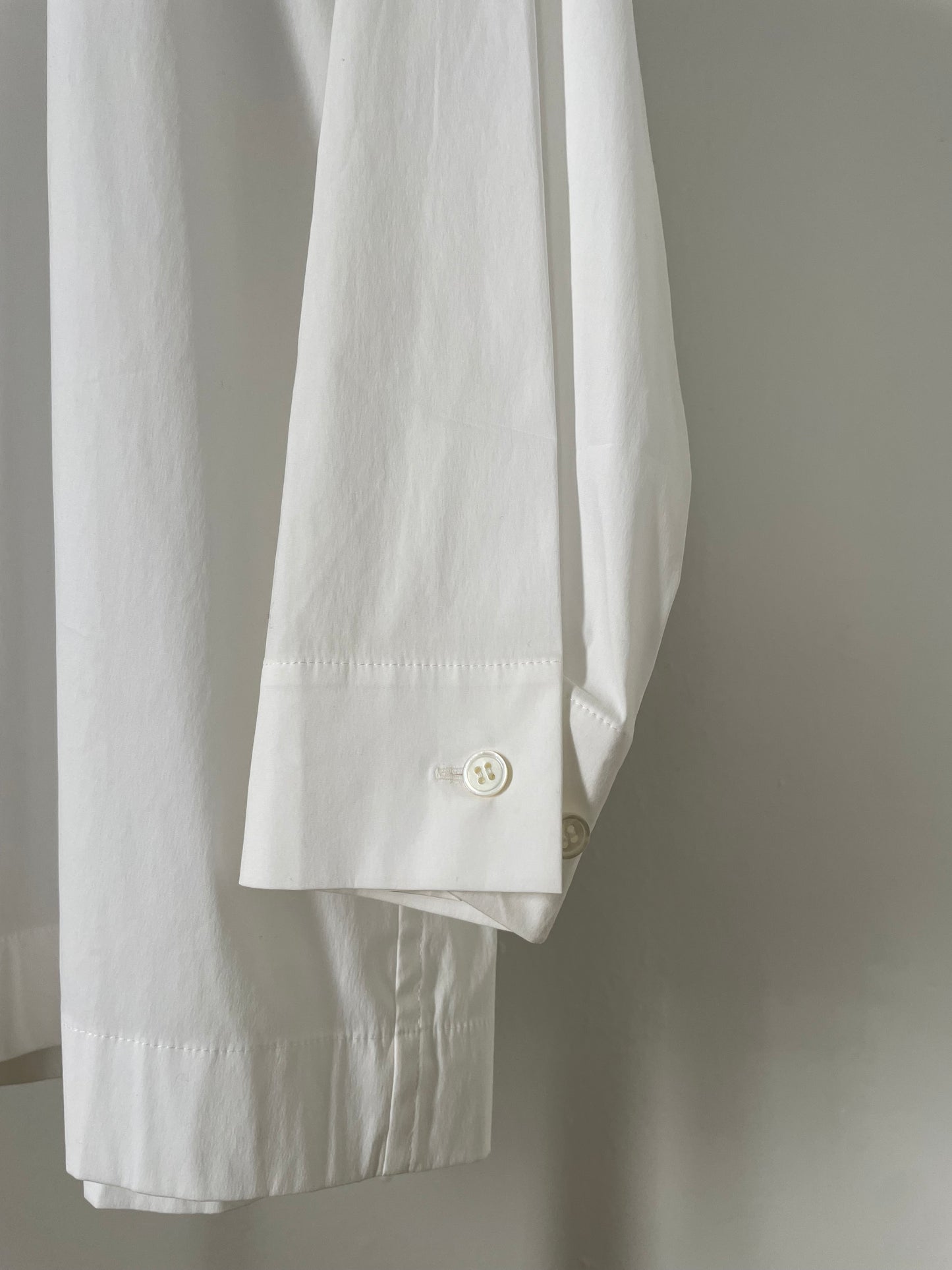 Issey Miyake white mandarin collar shirt