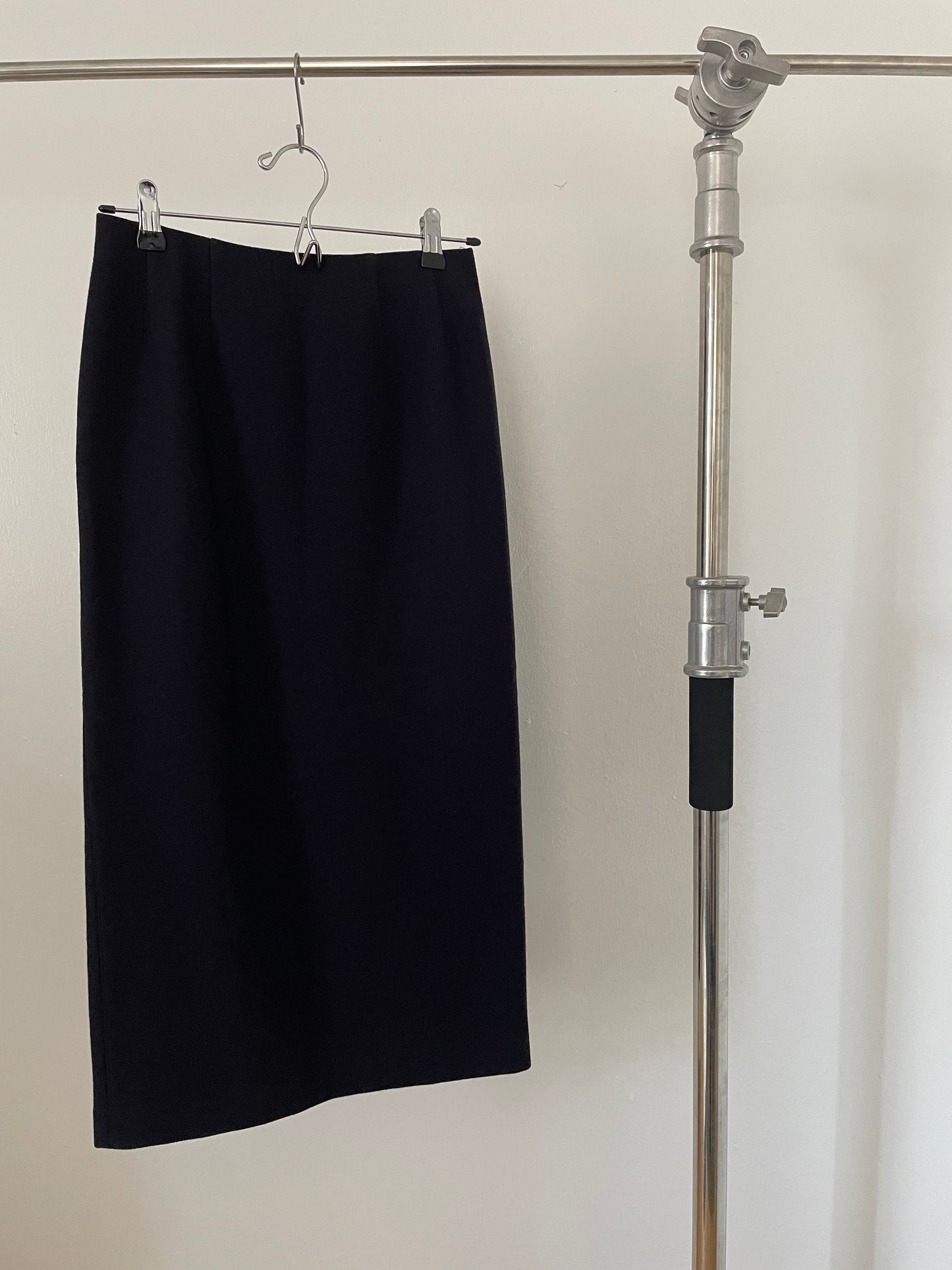 Comme des Garçons navy pencil skirt with slit