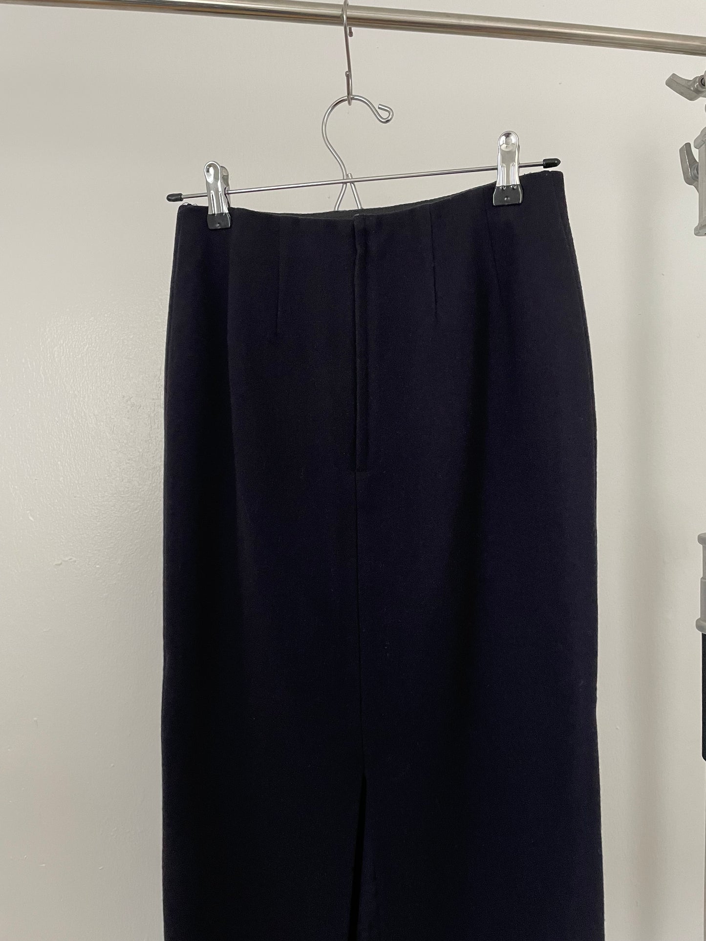 Comme des Garçons navy pencil skirt with slit