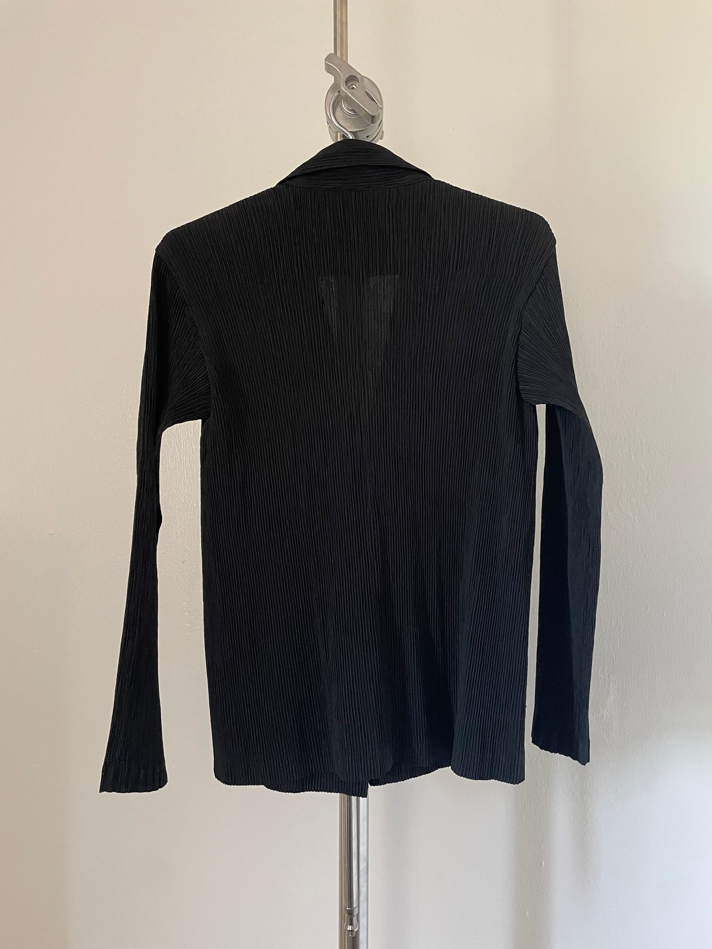 Issey Miyake White Label black pleated skirt suit
