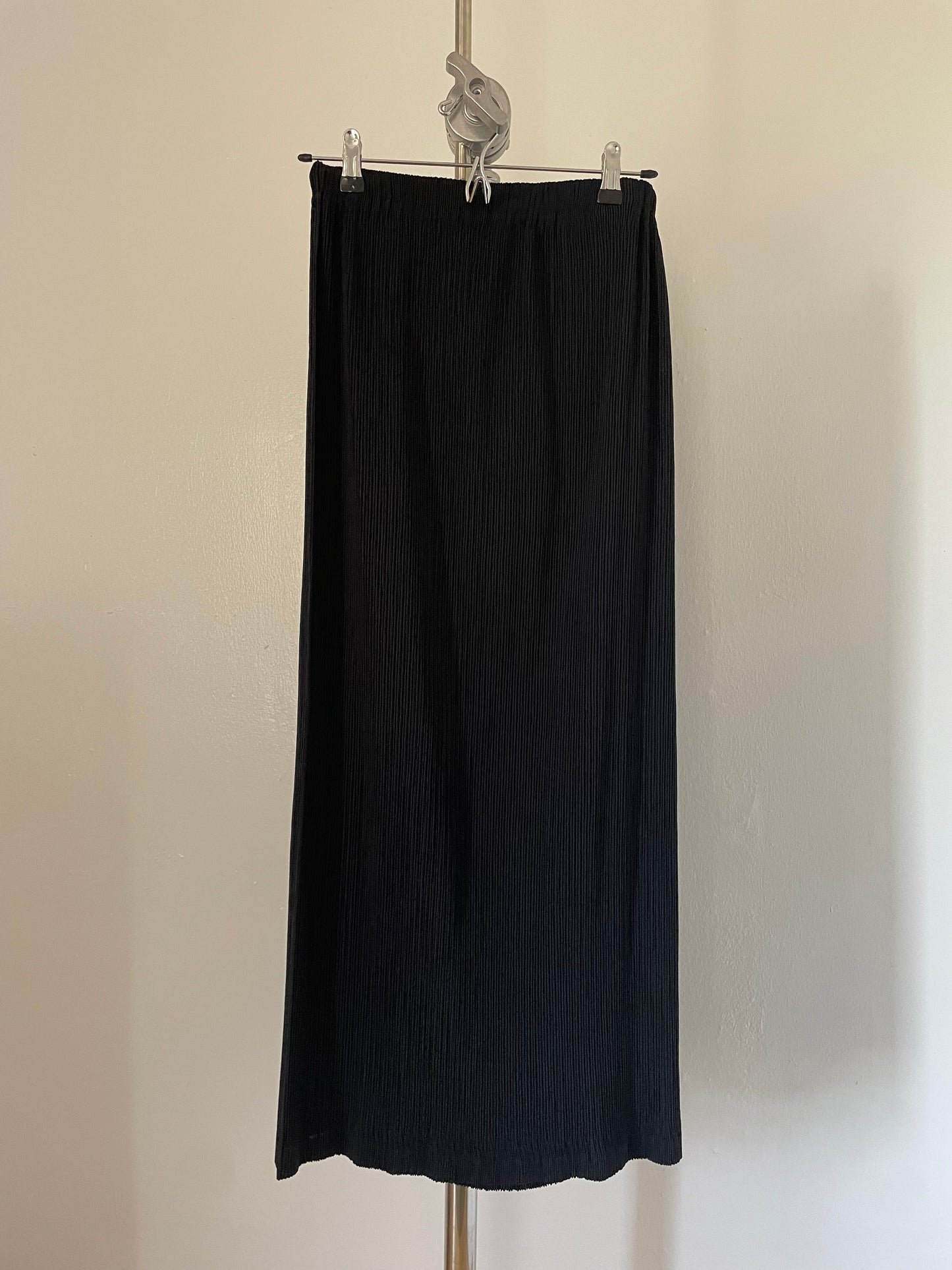 Issey Miyake White Label black pleated skirt suit