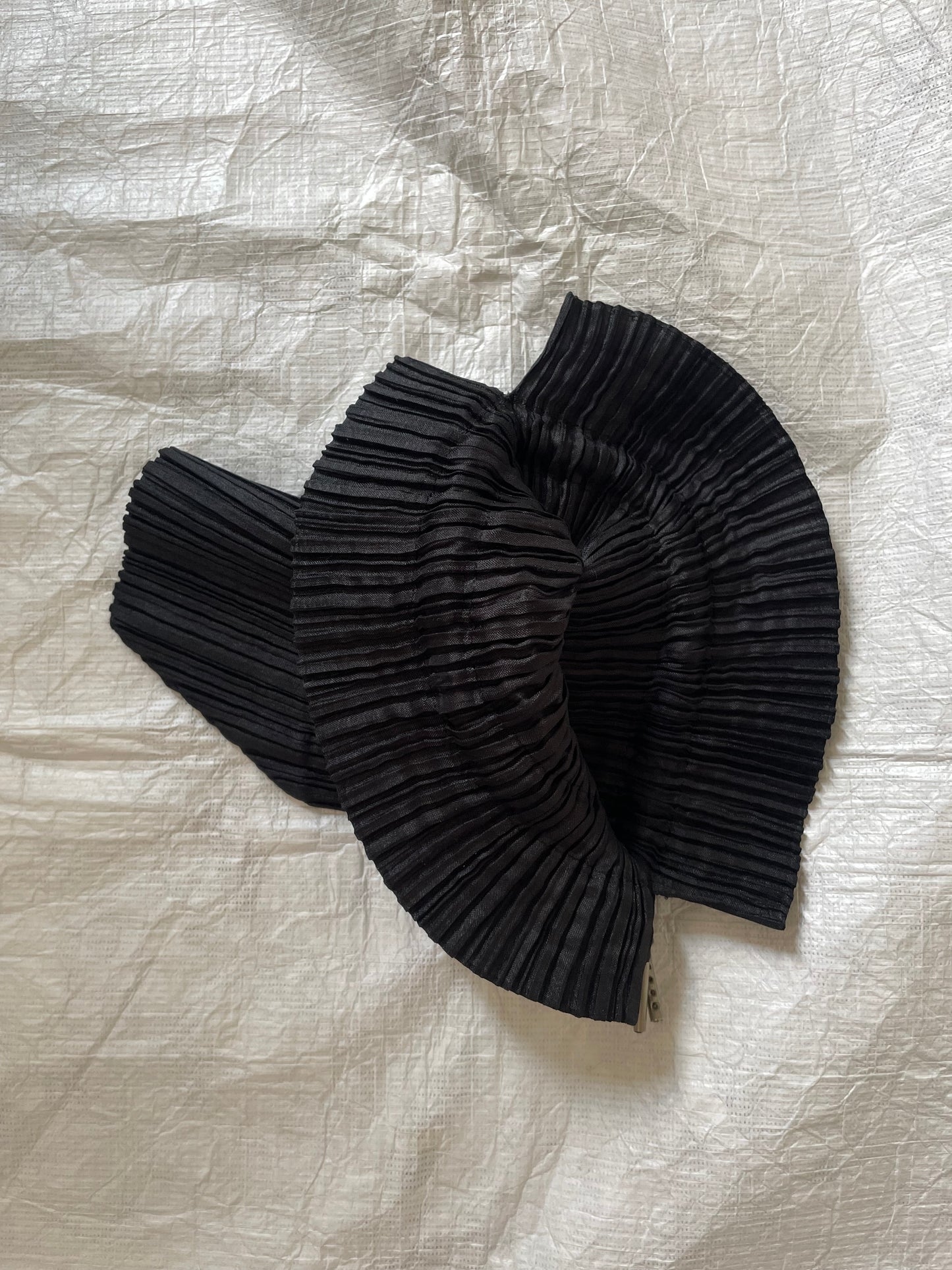 Issey Miyake black pleated mini pochette