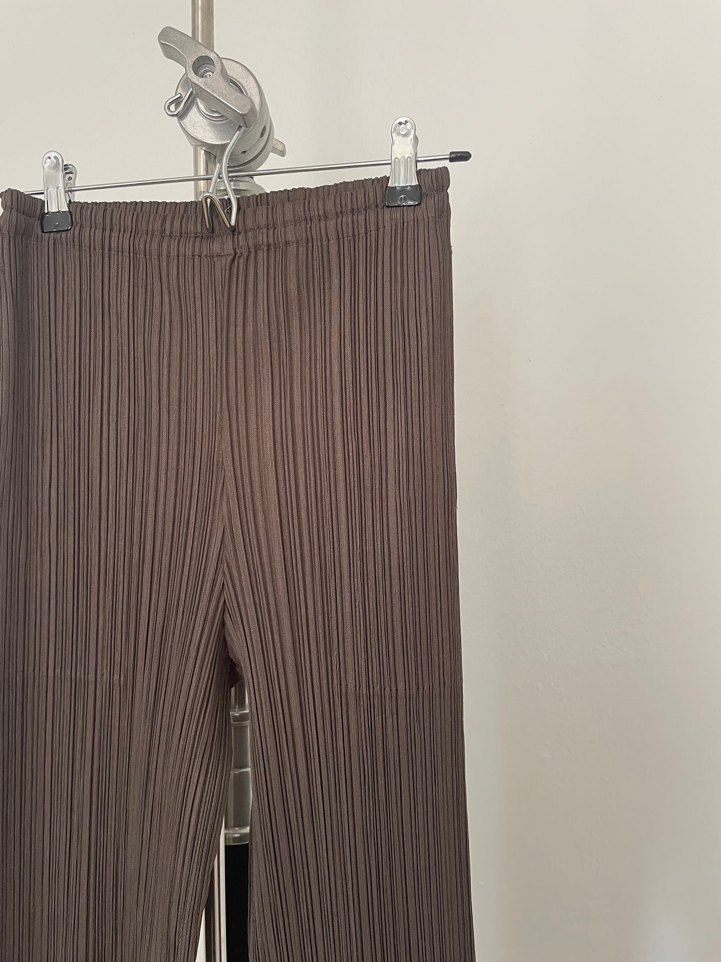 Pleats Please Issey Miyake brown suit