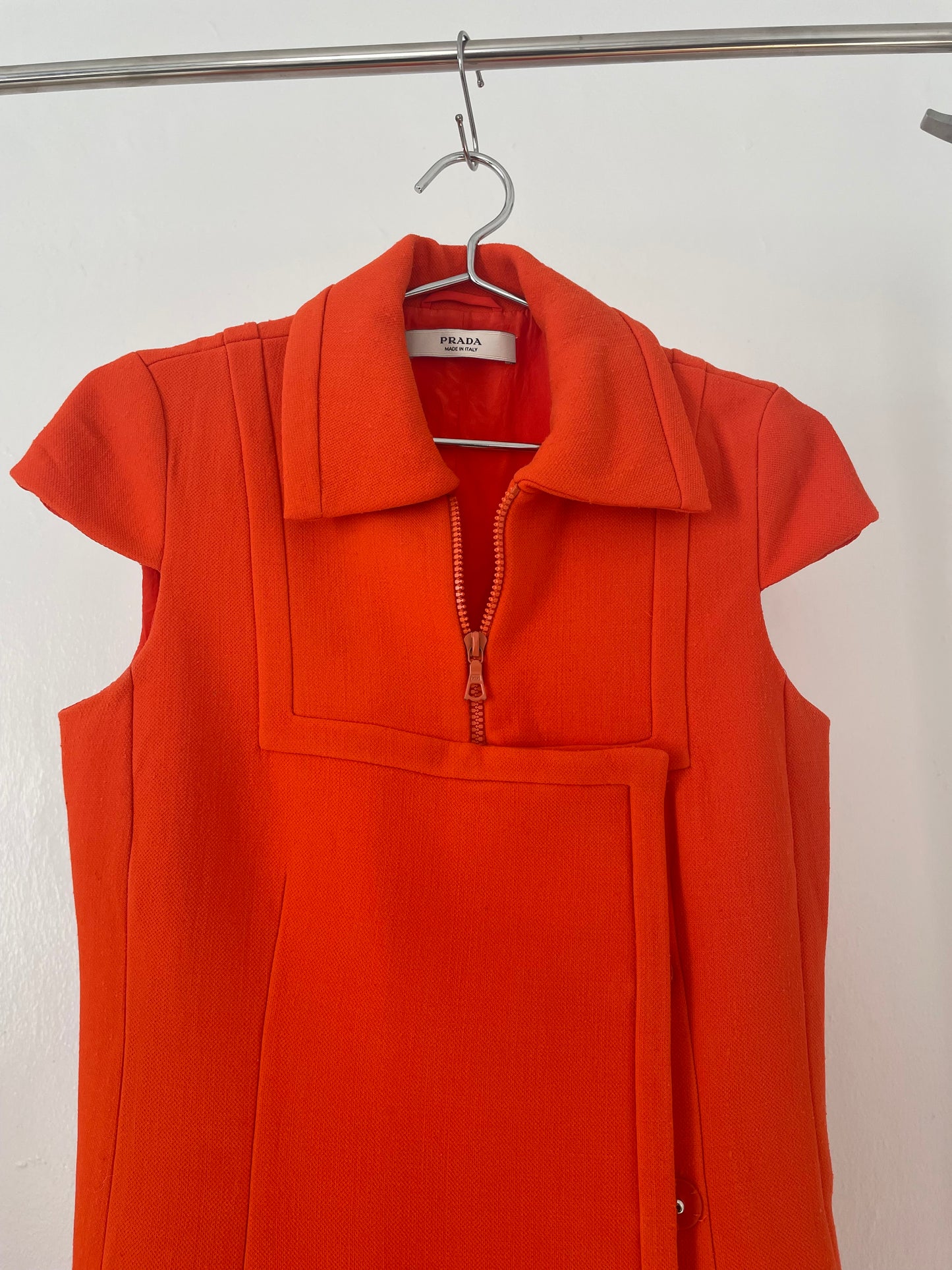 Prada fall/winter 2001 orange wool dress