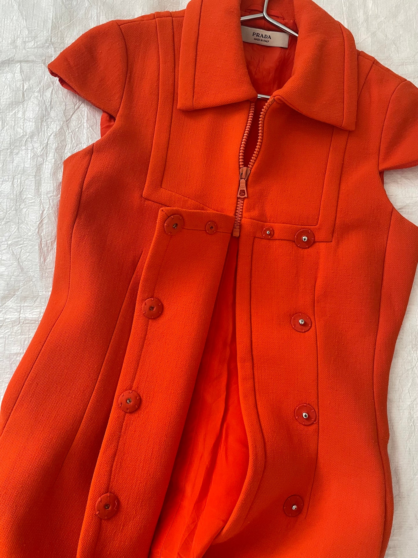 Prada fall/winter 2001 orange wool dress