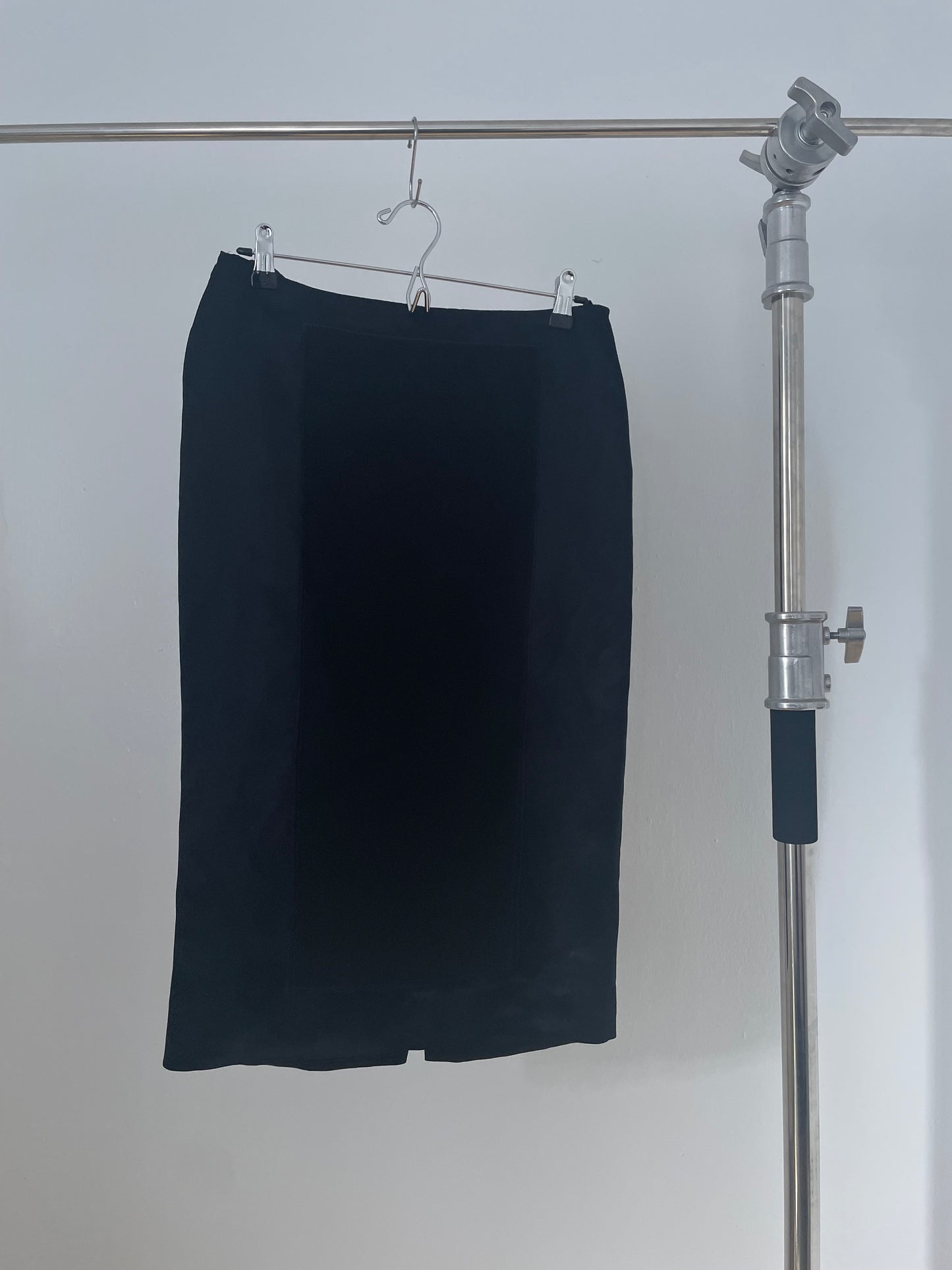 Prada spring/summer 1998 black silk pencil skirt
