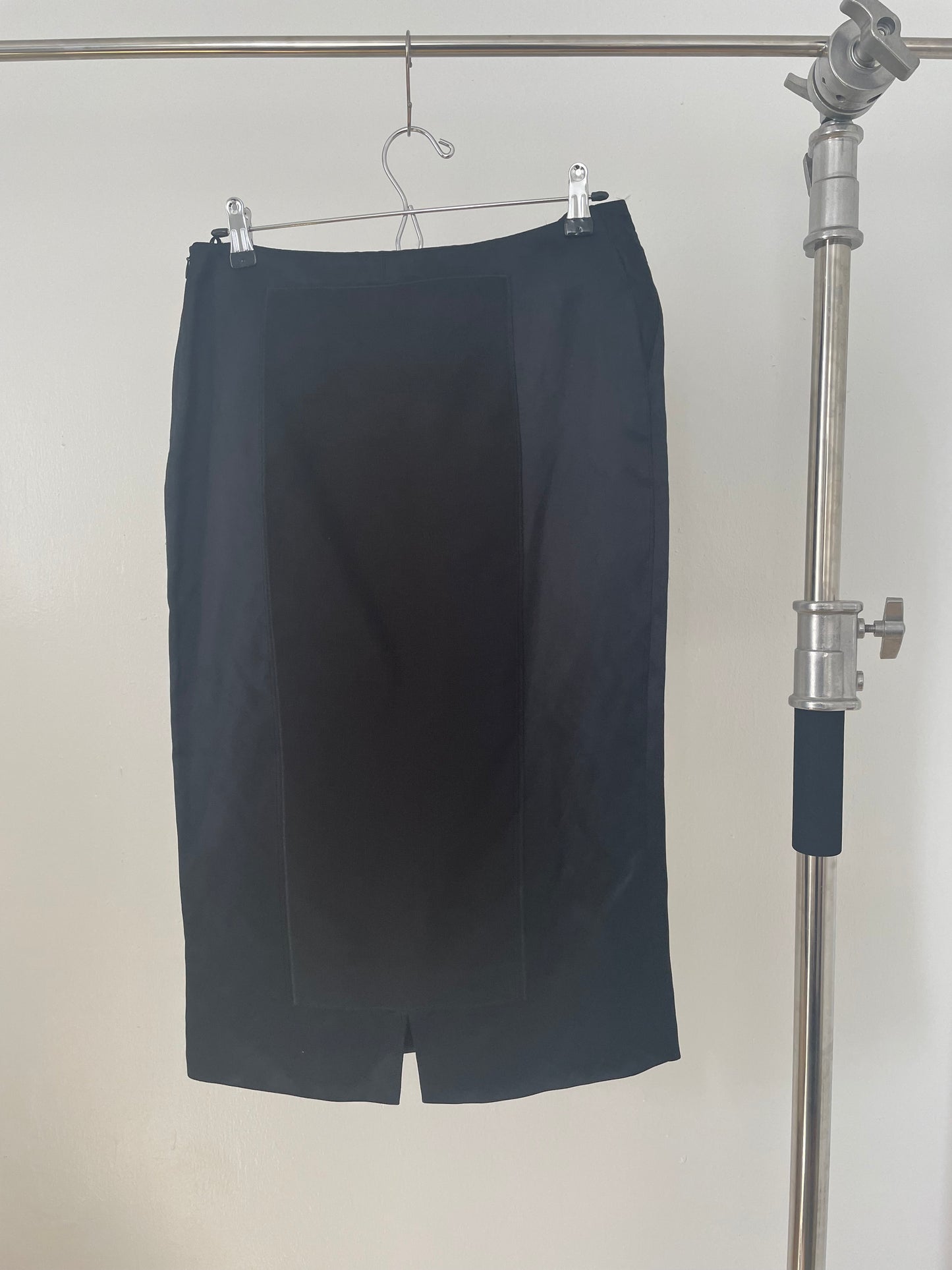 Prada spring/summer 1998 black silk pencil skirt