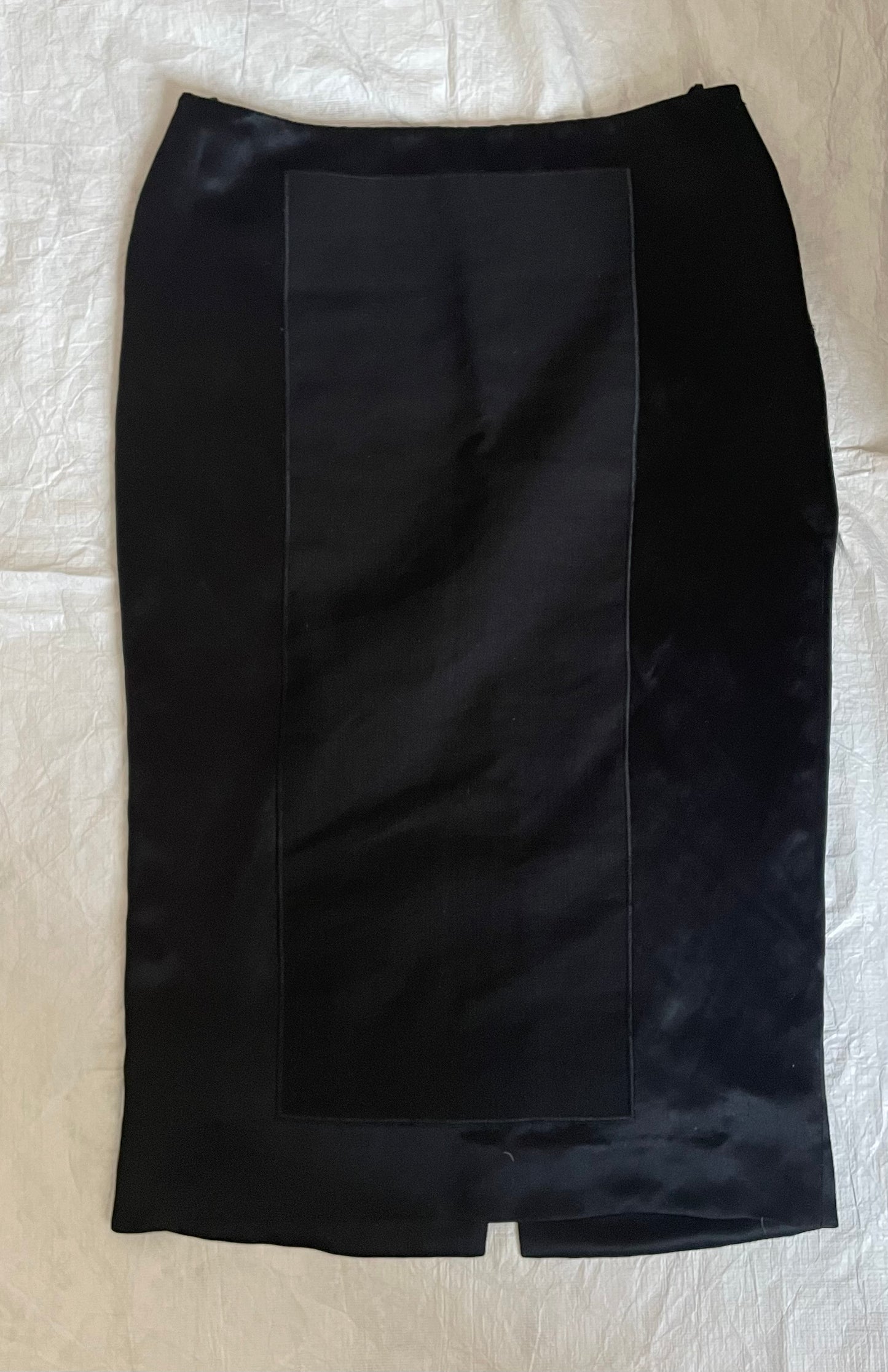 Prada spring/summer 1998 black silk pencil skirt