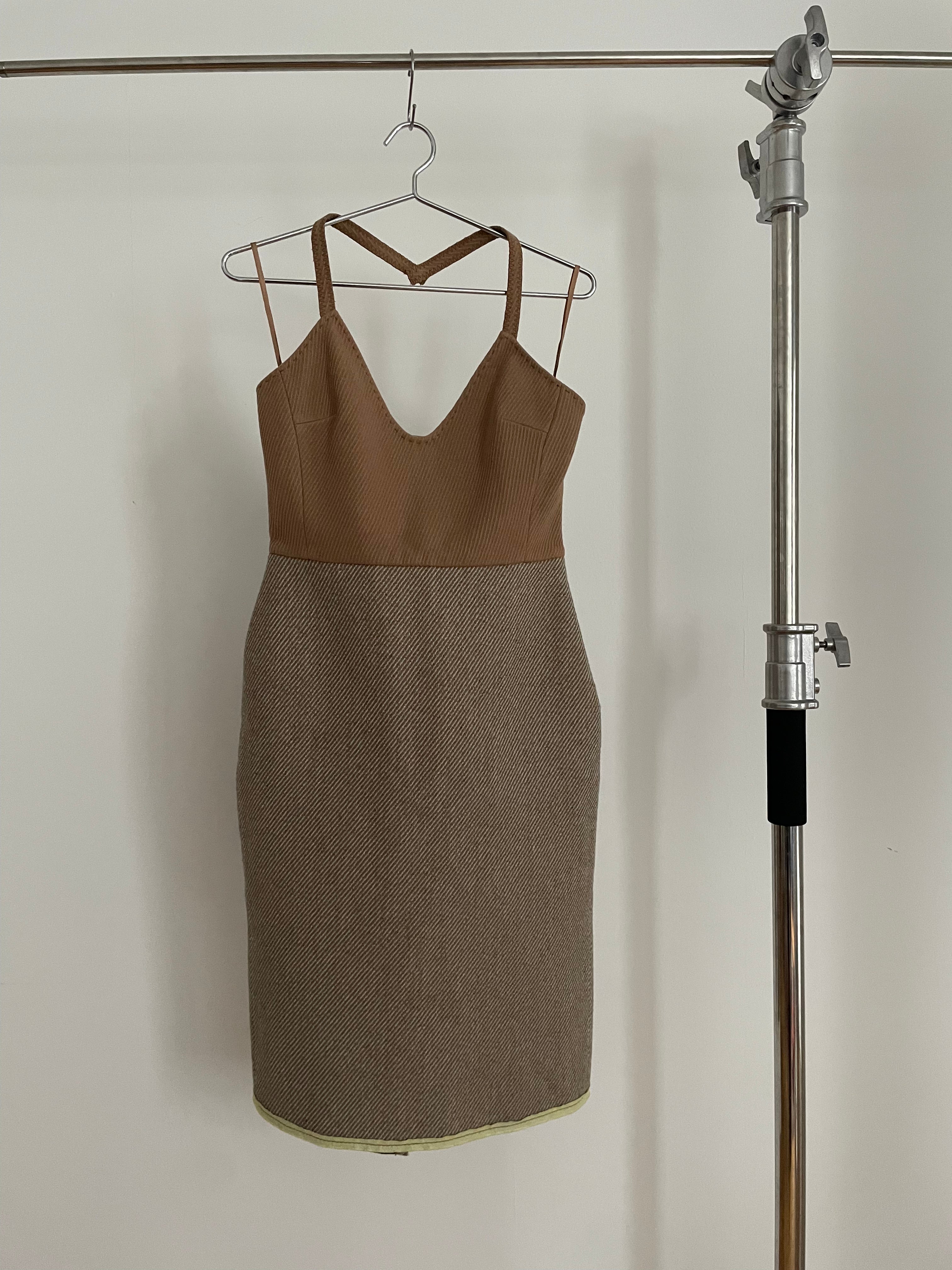 Miu Miu fall winter 2000 wool halter neck dress sonomama sonomama