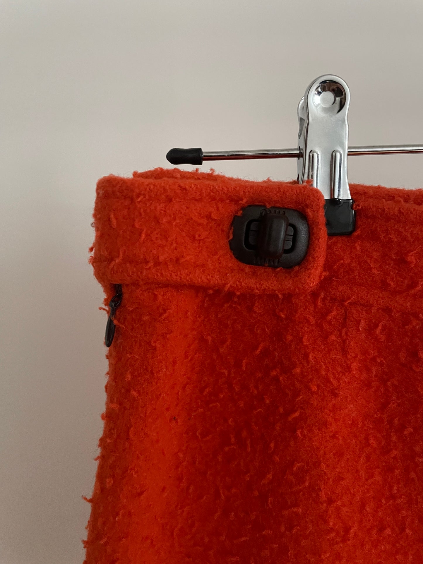 Vintage Miu Miu fall/winter 1999 fuzzy orange skirt