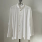 Issey Miyake white mandarin collar shirt