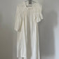 Y-3 white pleated t-shirt dress with bungee cords