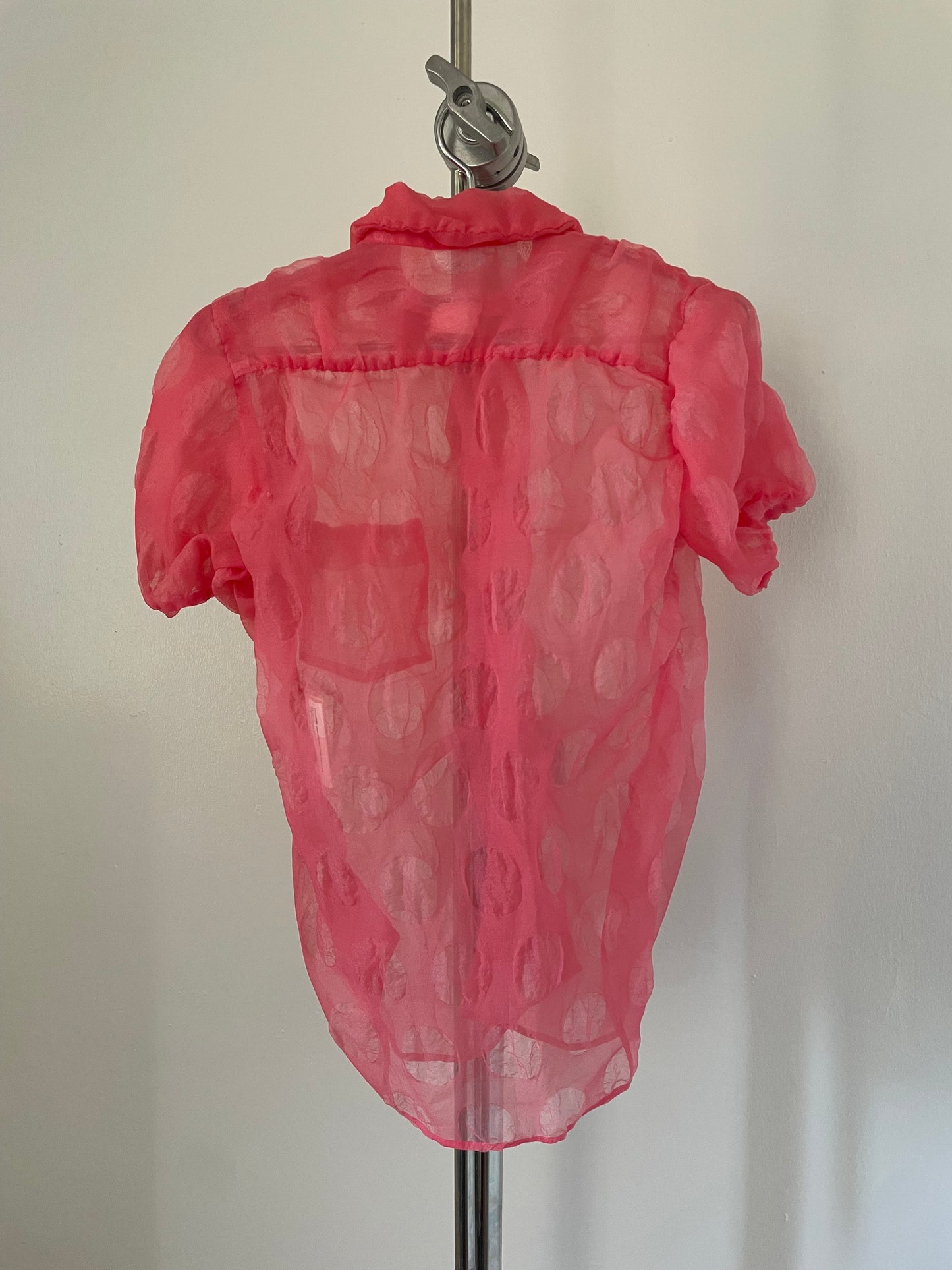 Comme des Garçons Comme des Garçons sheer pink polka dot blouse