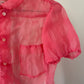 Comme des Garçons Comme des Garçons sheer pink polka dot blouse