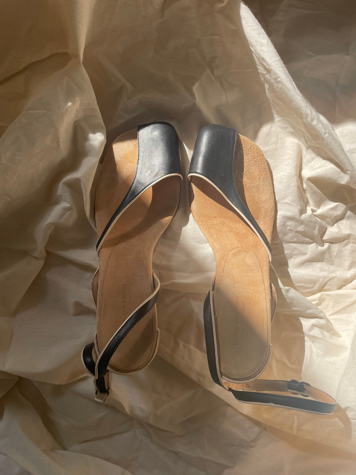 Dries Van Noten spring/summer 2001 asymmetrical cut out heels