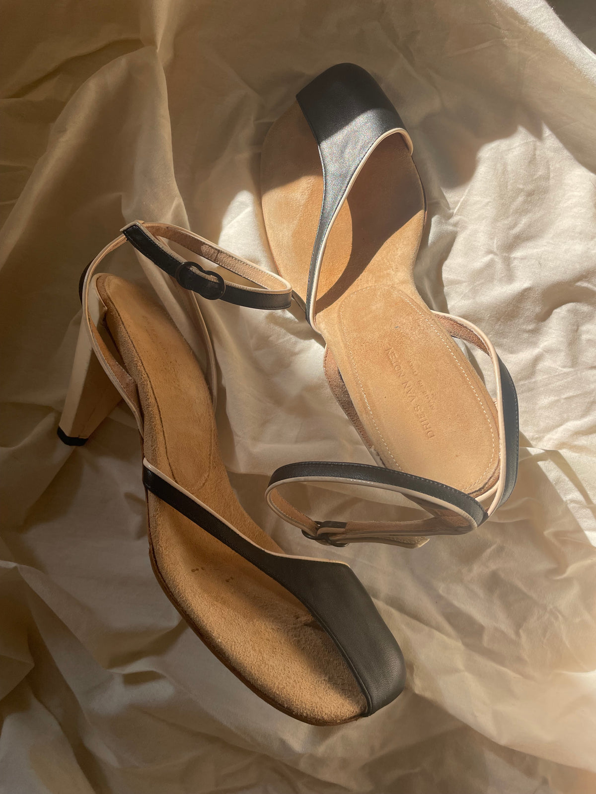 Dries Van Noten spring/summer 2001 asymmetrical cut out heels