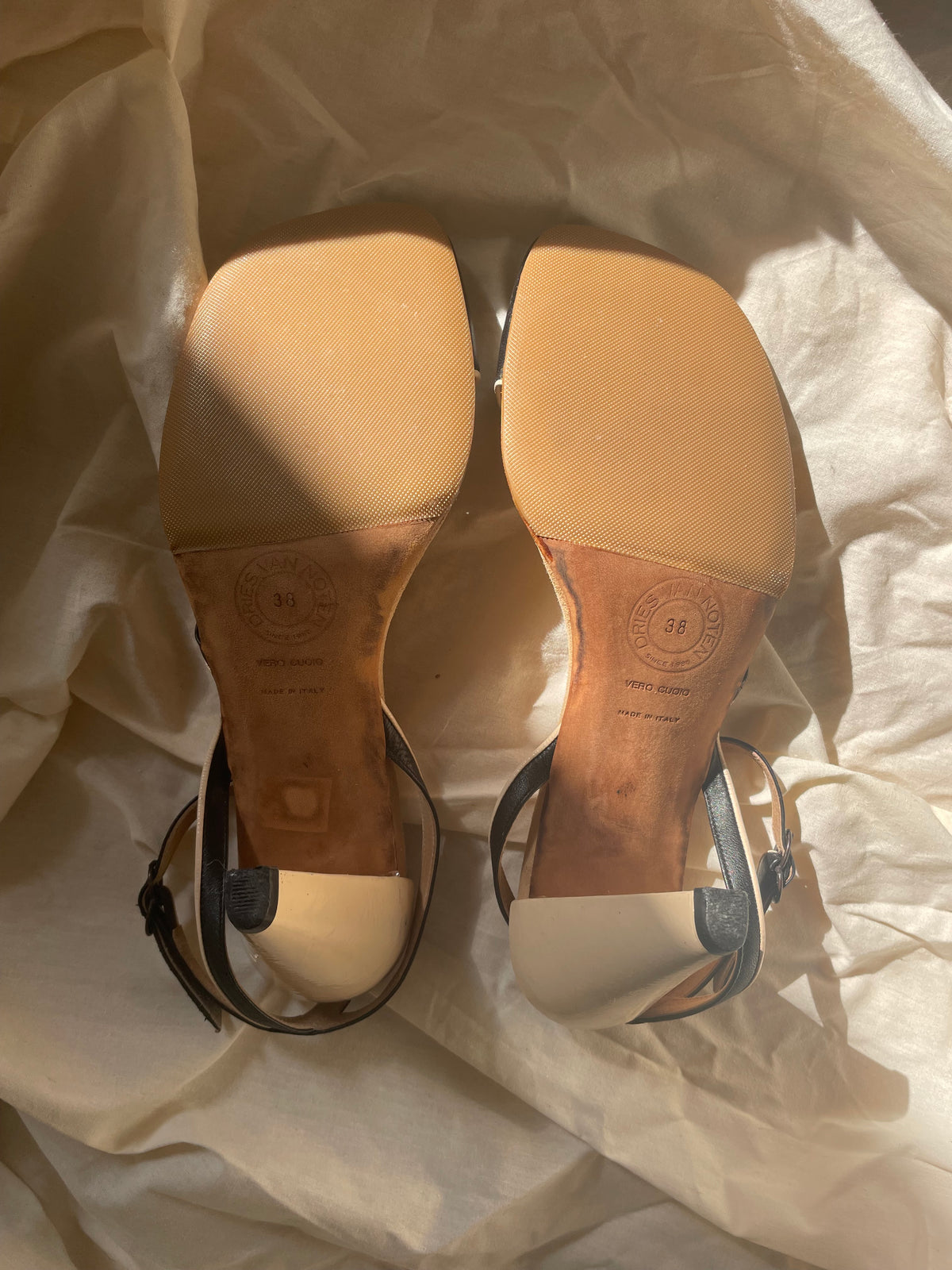 Dries Van Noten spring/summer 2001 asymmetrical cut out heels
