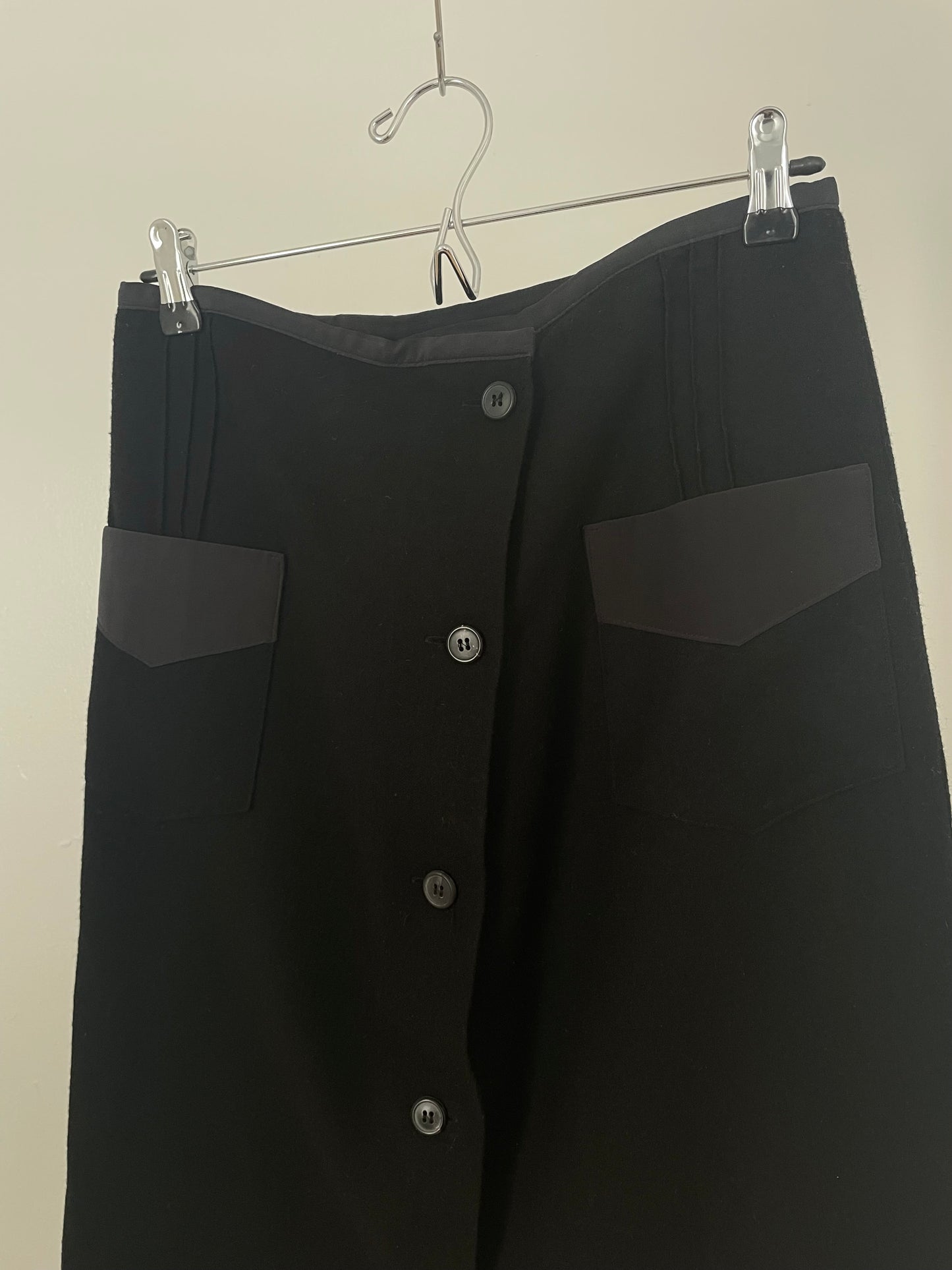 Dries Van Noten womens wool skirt with buttons