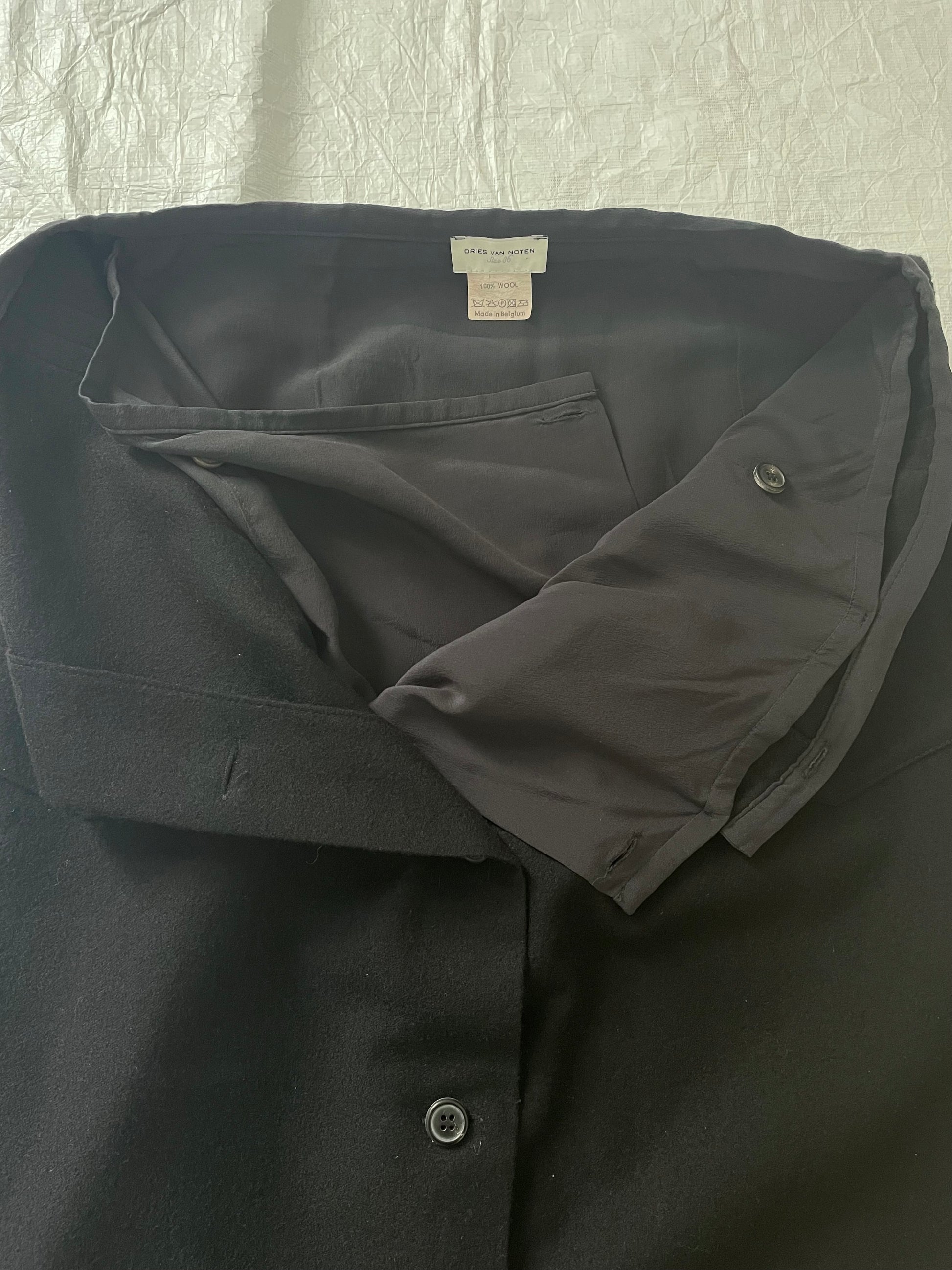 Dries Van Noten womens wool skirt with buttons