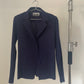 Issey Miyake Fete dark purple pleated blazer shirt