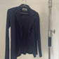 Issey Miyake Fete dark purple pleated blazer shirt
