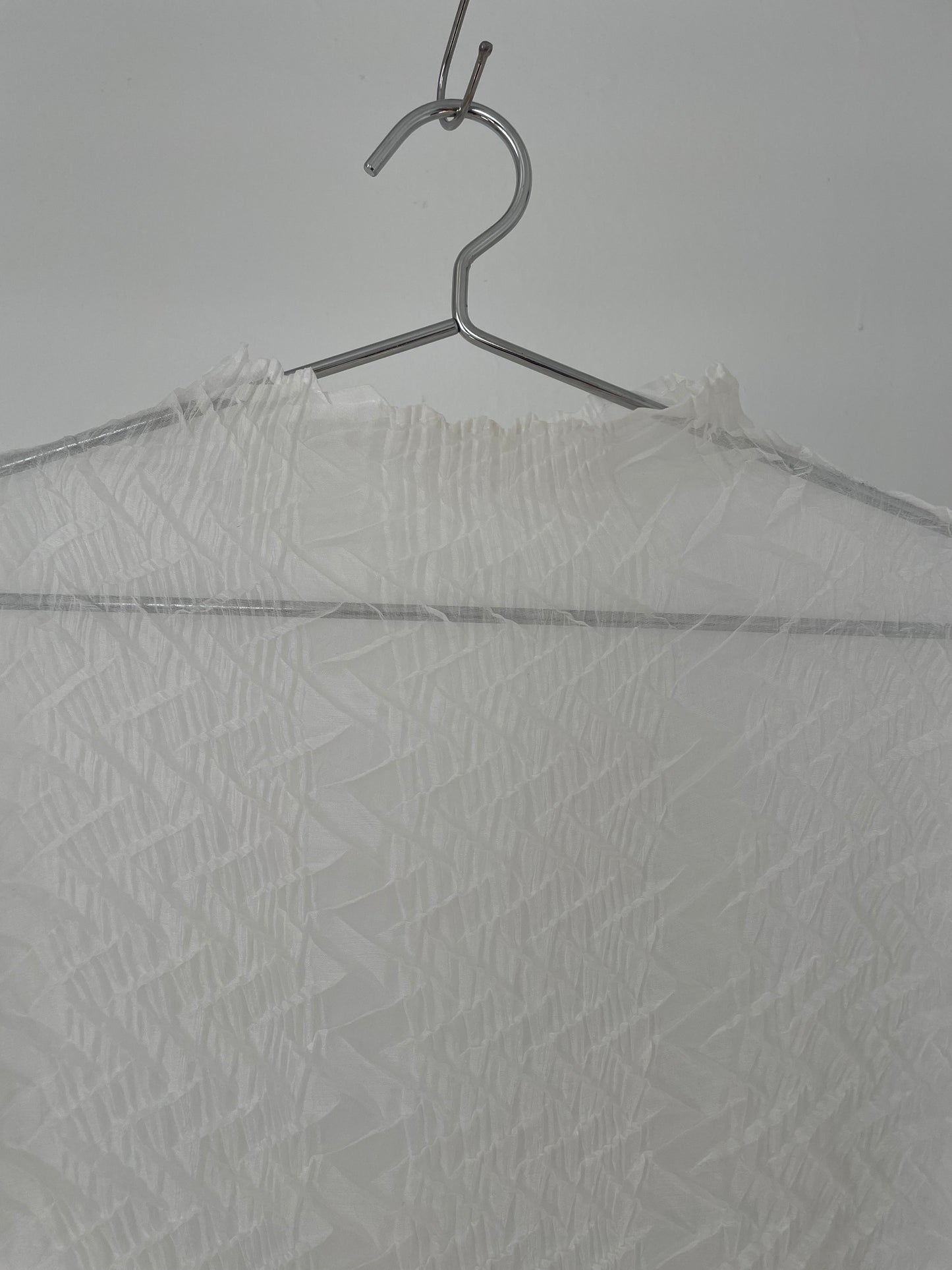 Issey Miyake Fete white sheer turtleneck
