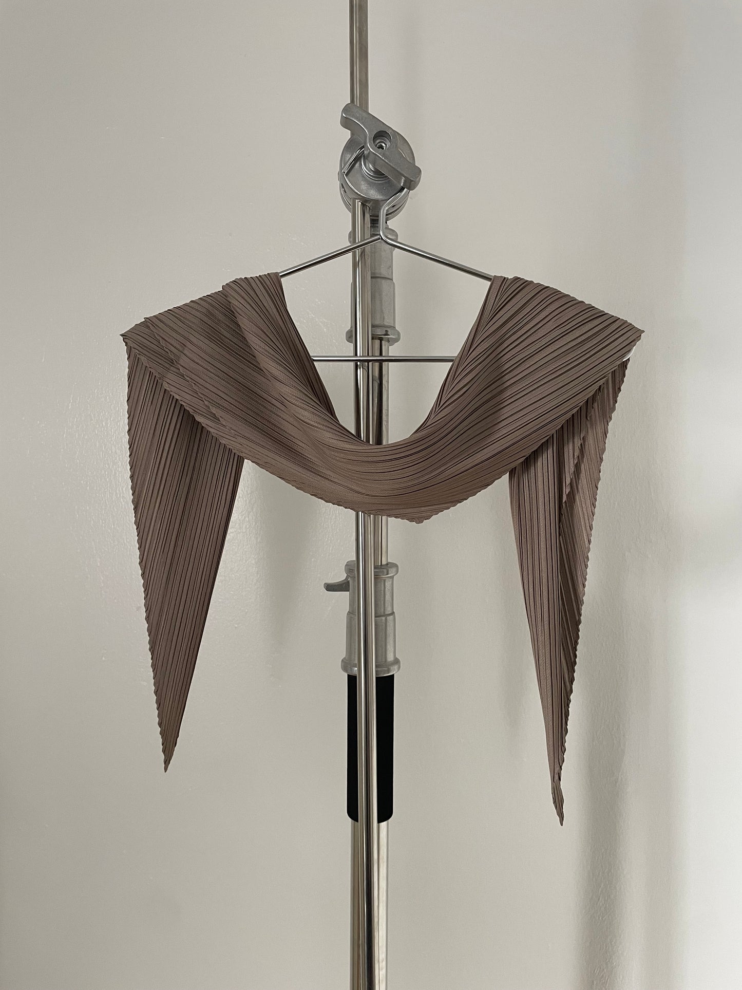 Issey Miyake Greige diamond-shaped scarf 