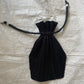 Issey Miyake black pleated mini pochette