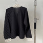 Issey Miyake diagonal pleated black and white shirt jacket