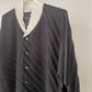 Issey Miyake diagonal pleated black and white shirt jacket