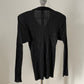 Pleats Please Issey Miyake black button up blouse