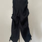 Pleats Please Issey Miyake black pants with drawstring detail
