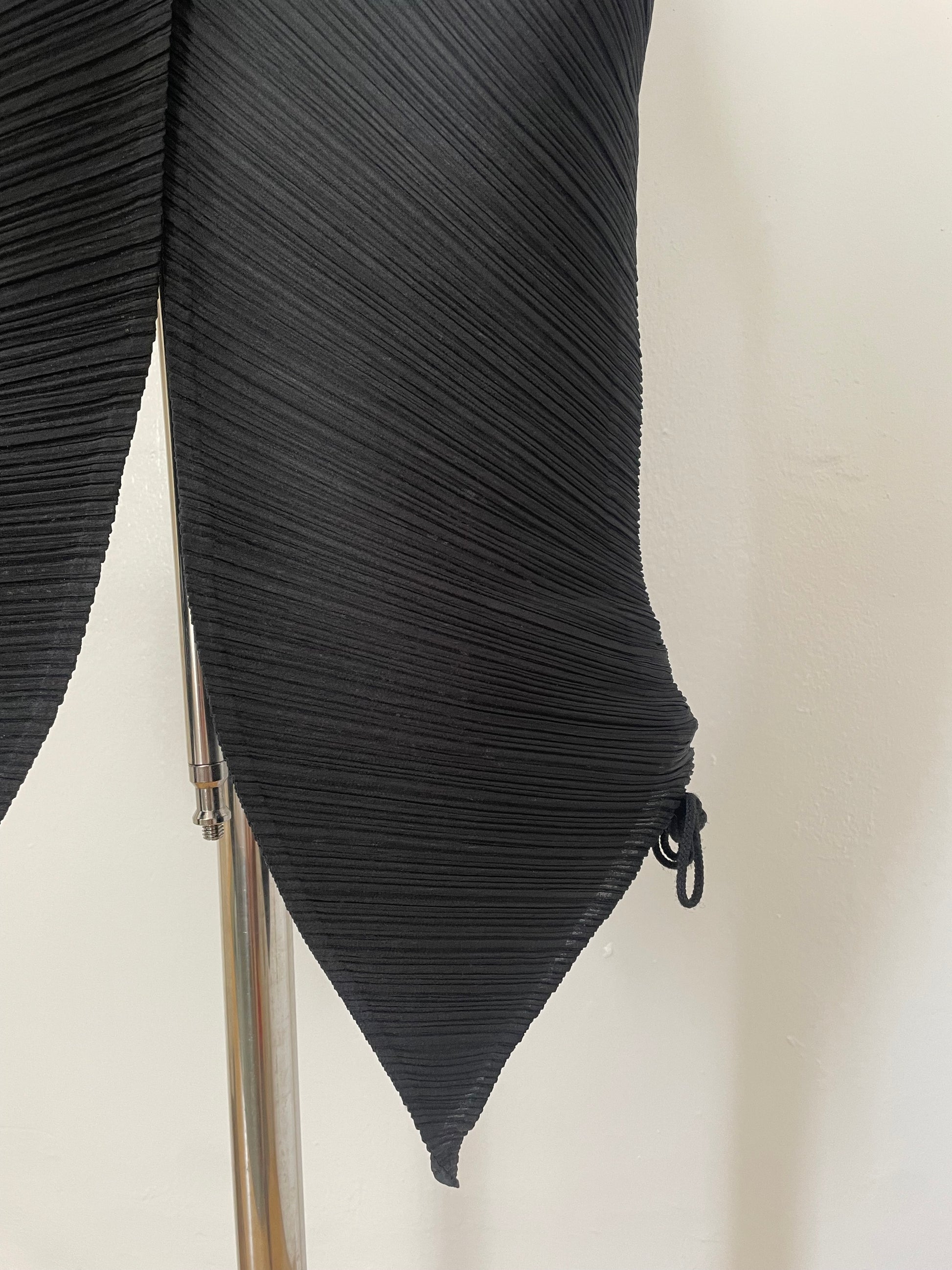 Pleats Please Issey Miyake black pants with drawstring detail