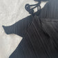 Pleats Please Issey Miyake black pants with drawstring detail