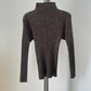 Pleats Please Issey Miyake brown speckled turtleneck