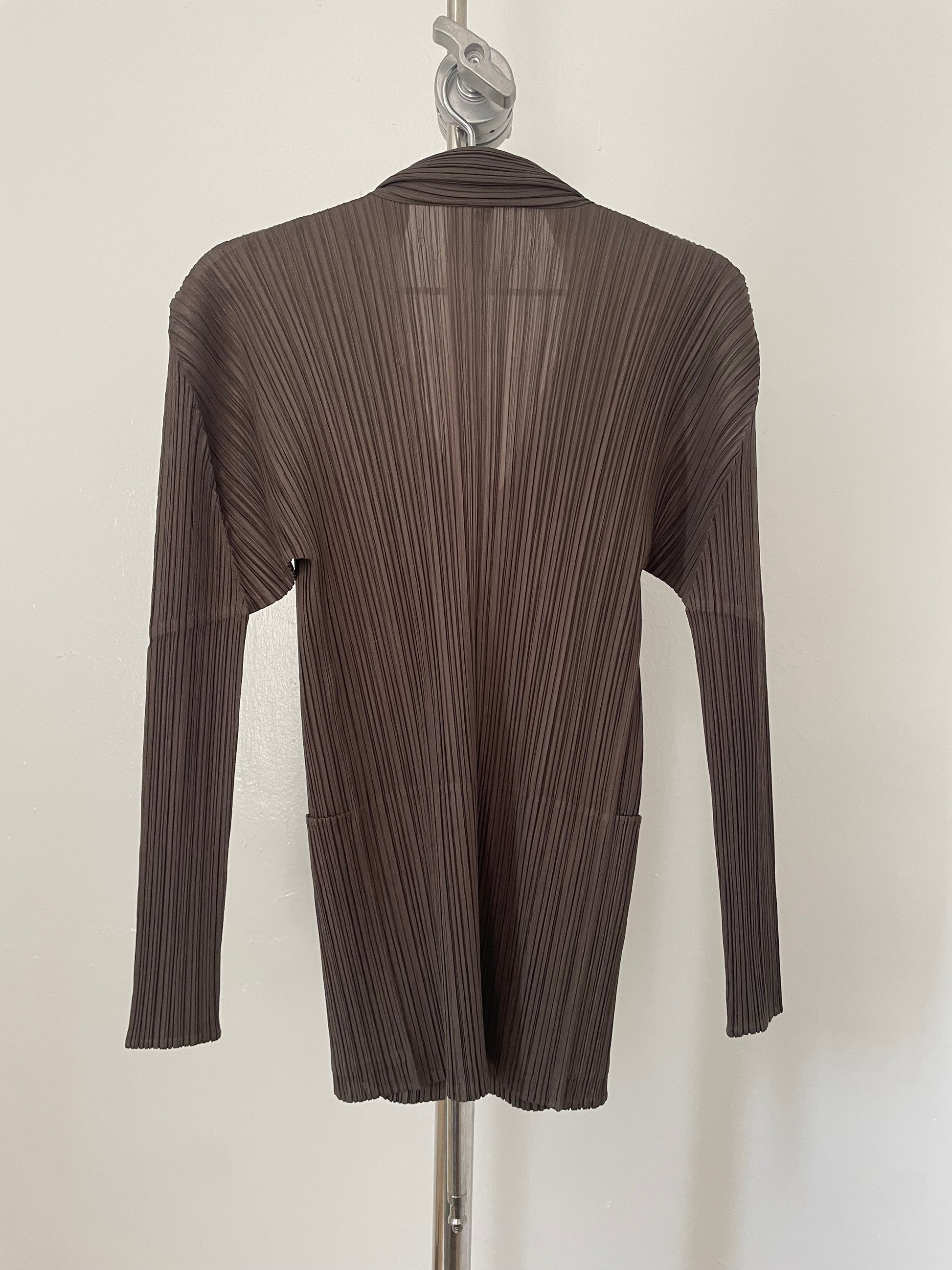 Pleats Please Issey Miyake brown suit