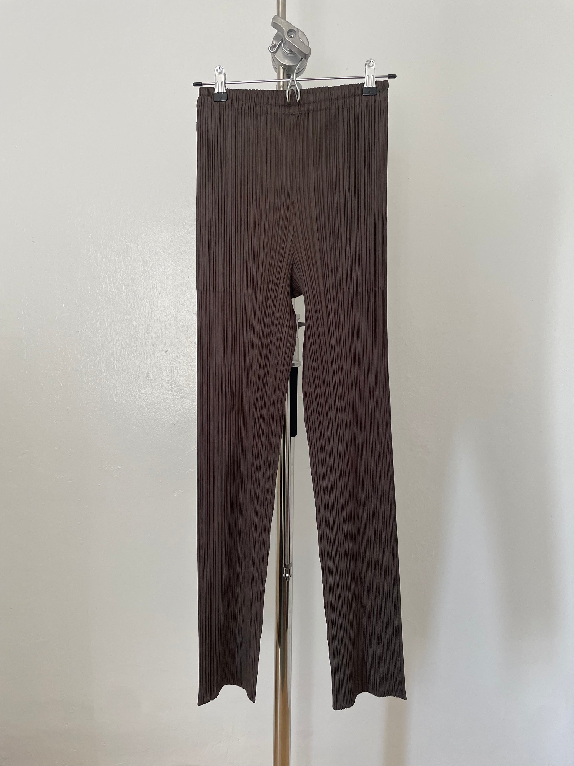 Pleats Please Issey Miyake brown suit