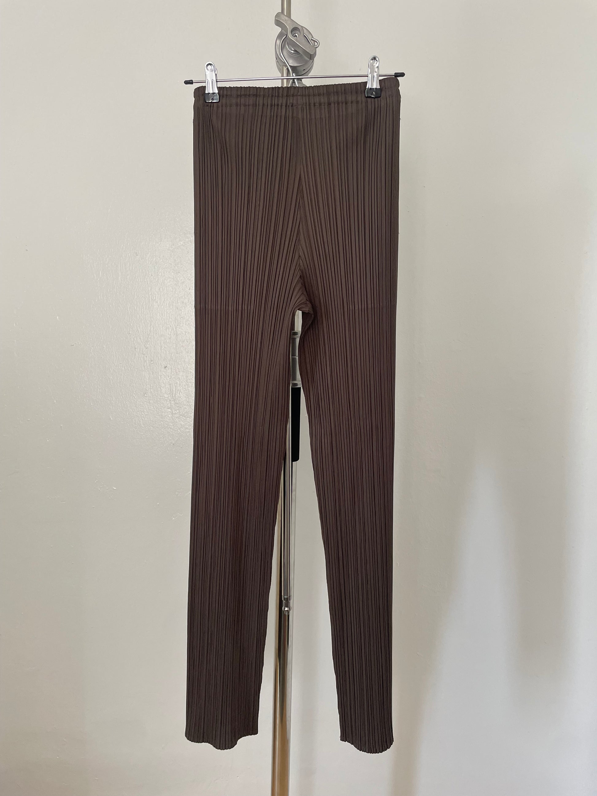 Pleats Please Issey Miyake brown suit