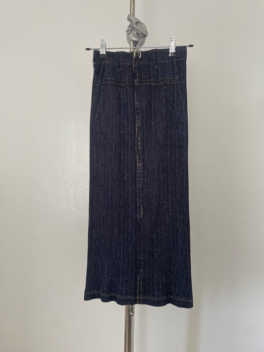 Pleats Please Issey Miyake "denim" skirt