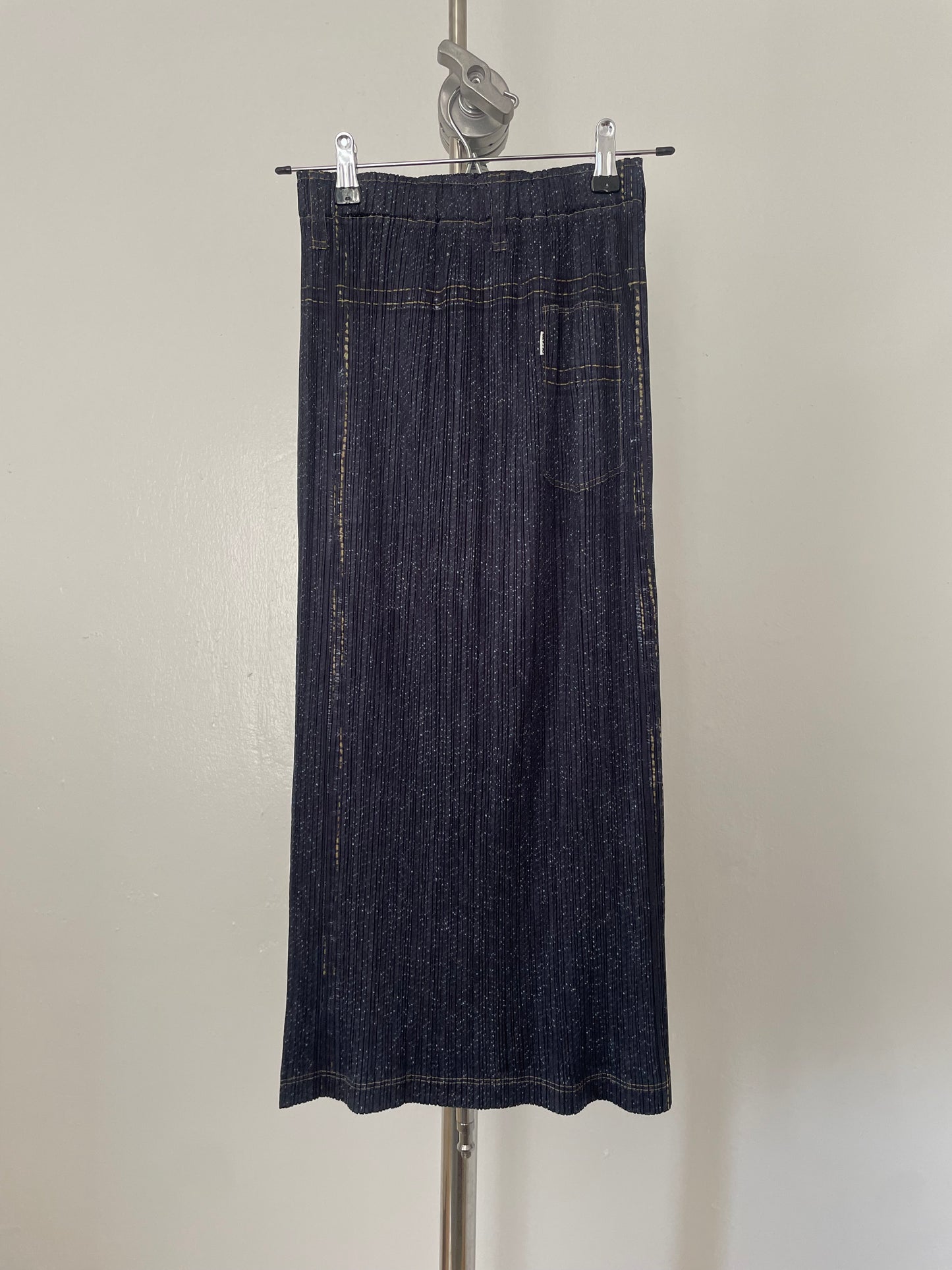 Pleats Please Issey Miyake "denim" skirt