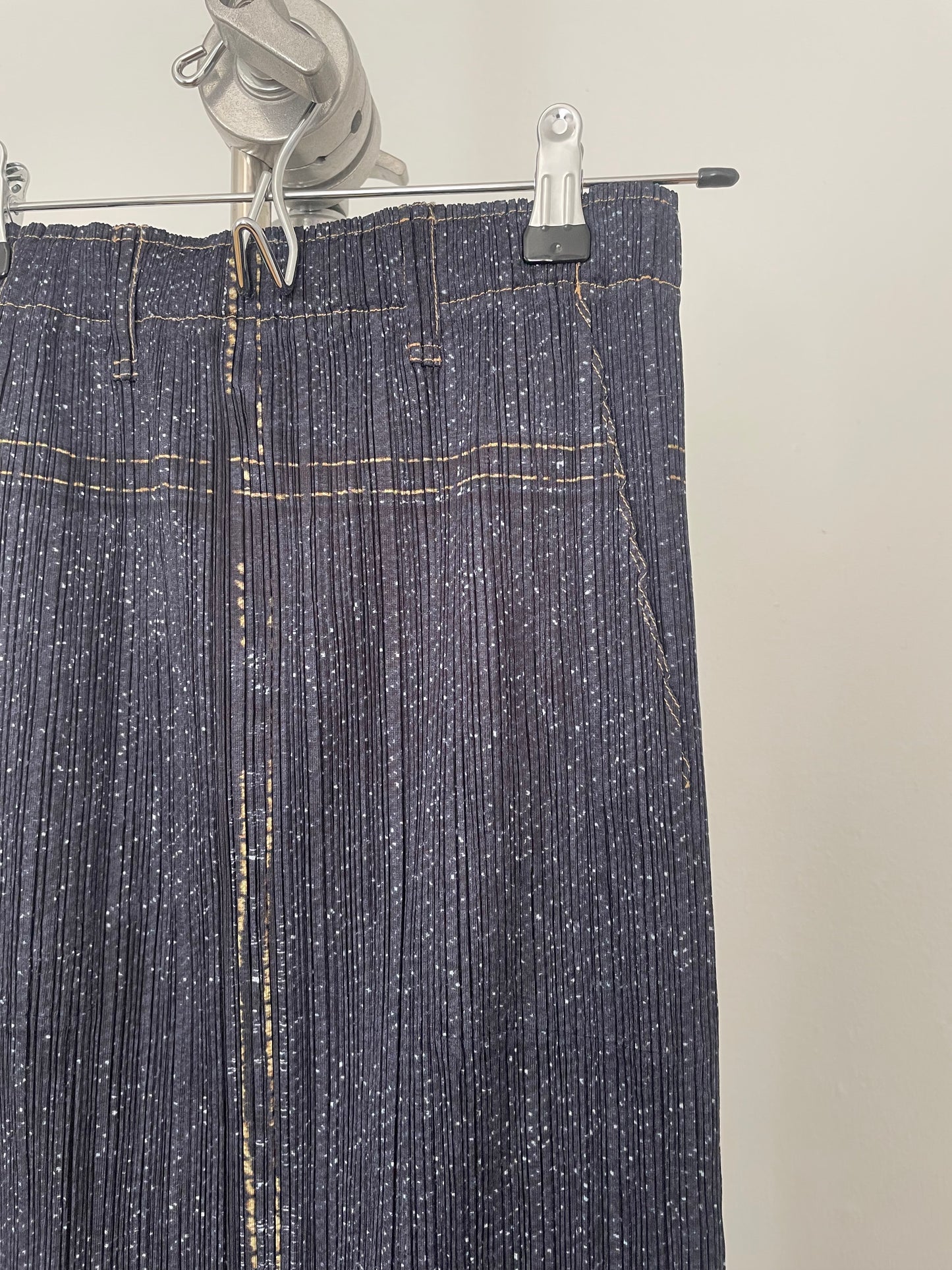 Pleats Please Issey Miyake "denim" skirt