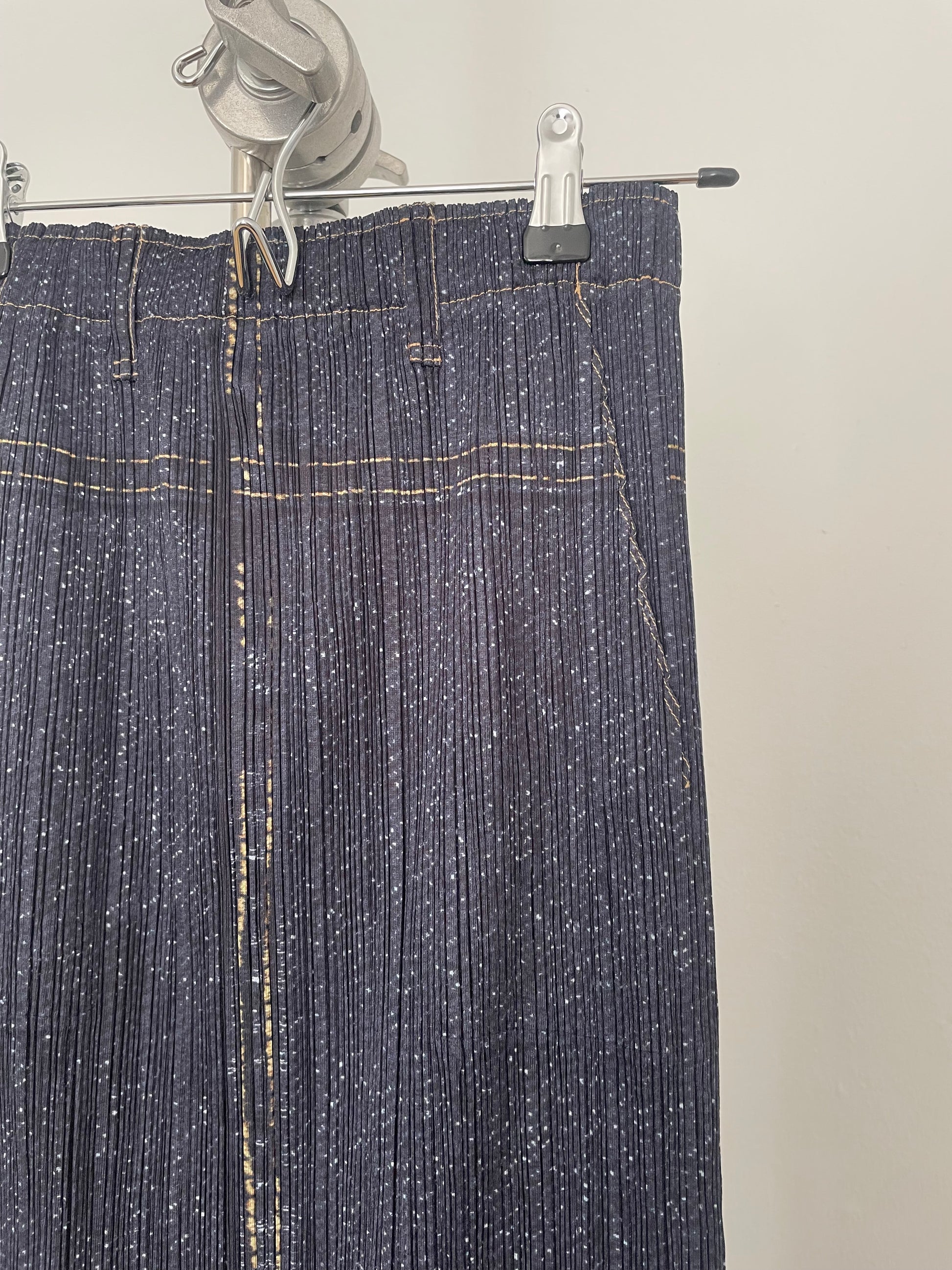 Pleats Please Issey Miyake "denim" skirt