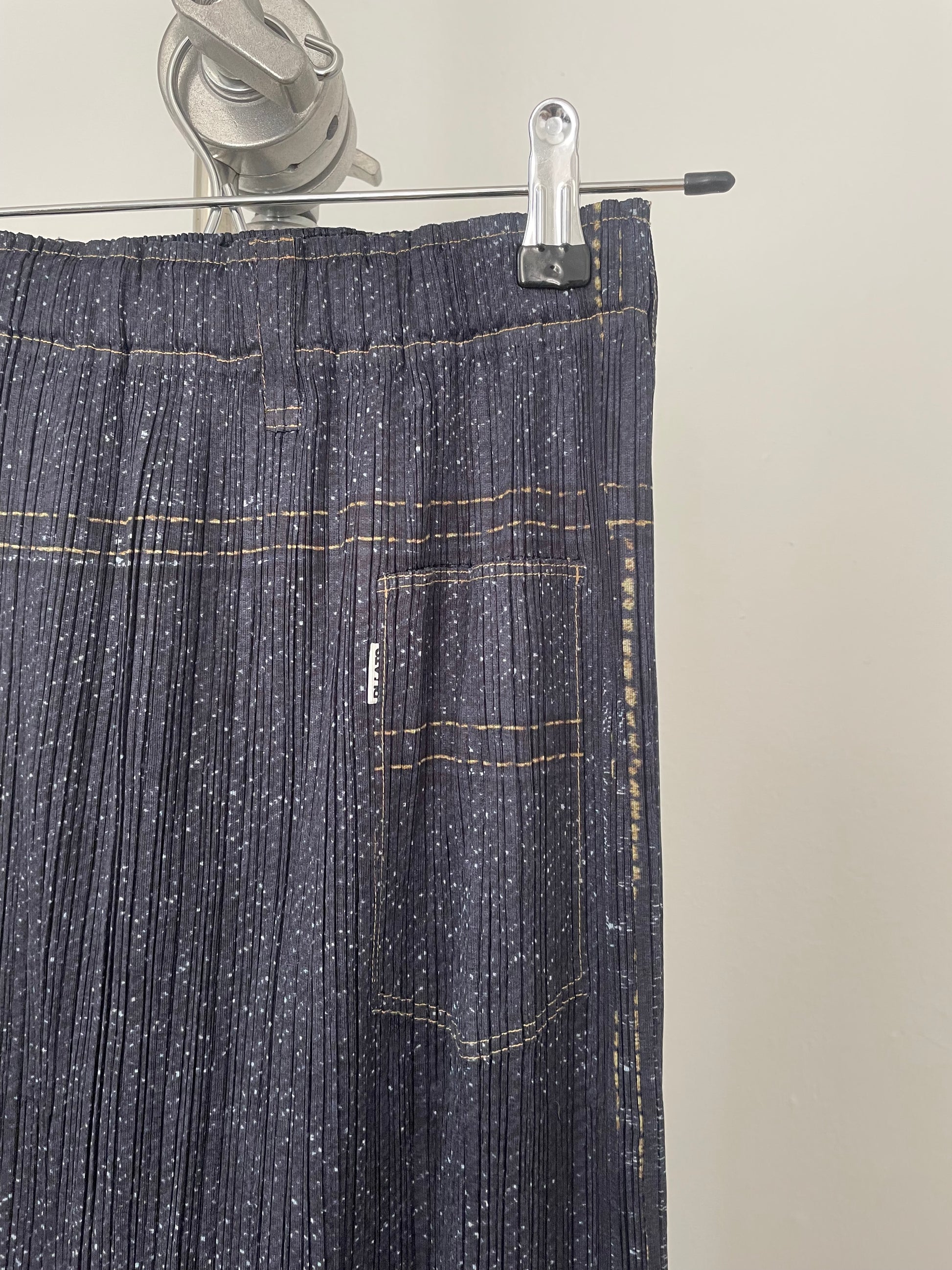 Pleats Please Issey Miyake "denim" skirt