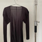 Pleats Please Issey Miyake violet open front cardigan