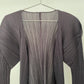 Pleats Please Issey Miyake violet open front cardigan