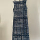 Prada blue trompe l’œil tweed sleeveless dress
