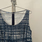 Prada blue trompe l’œil tweed sleeveless dress