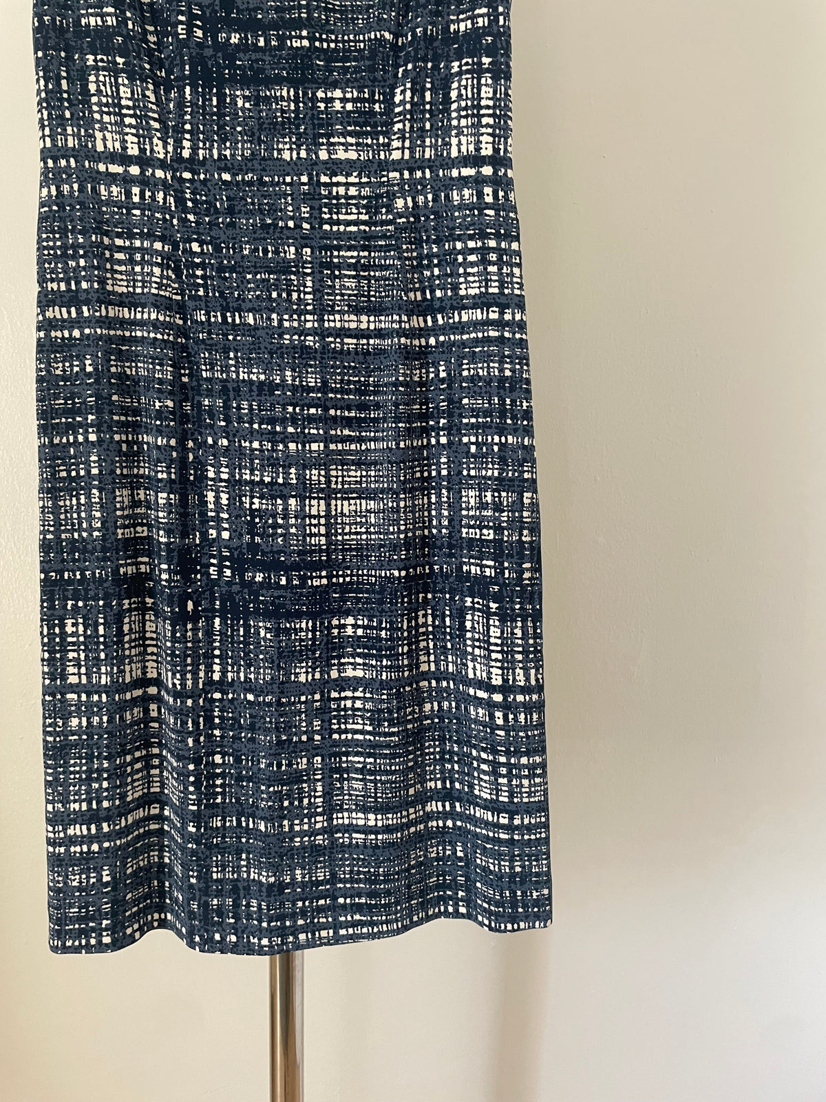 Prada blue trompe l’œil tweed sleeveless dress