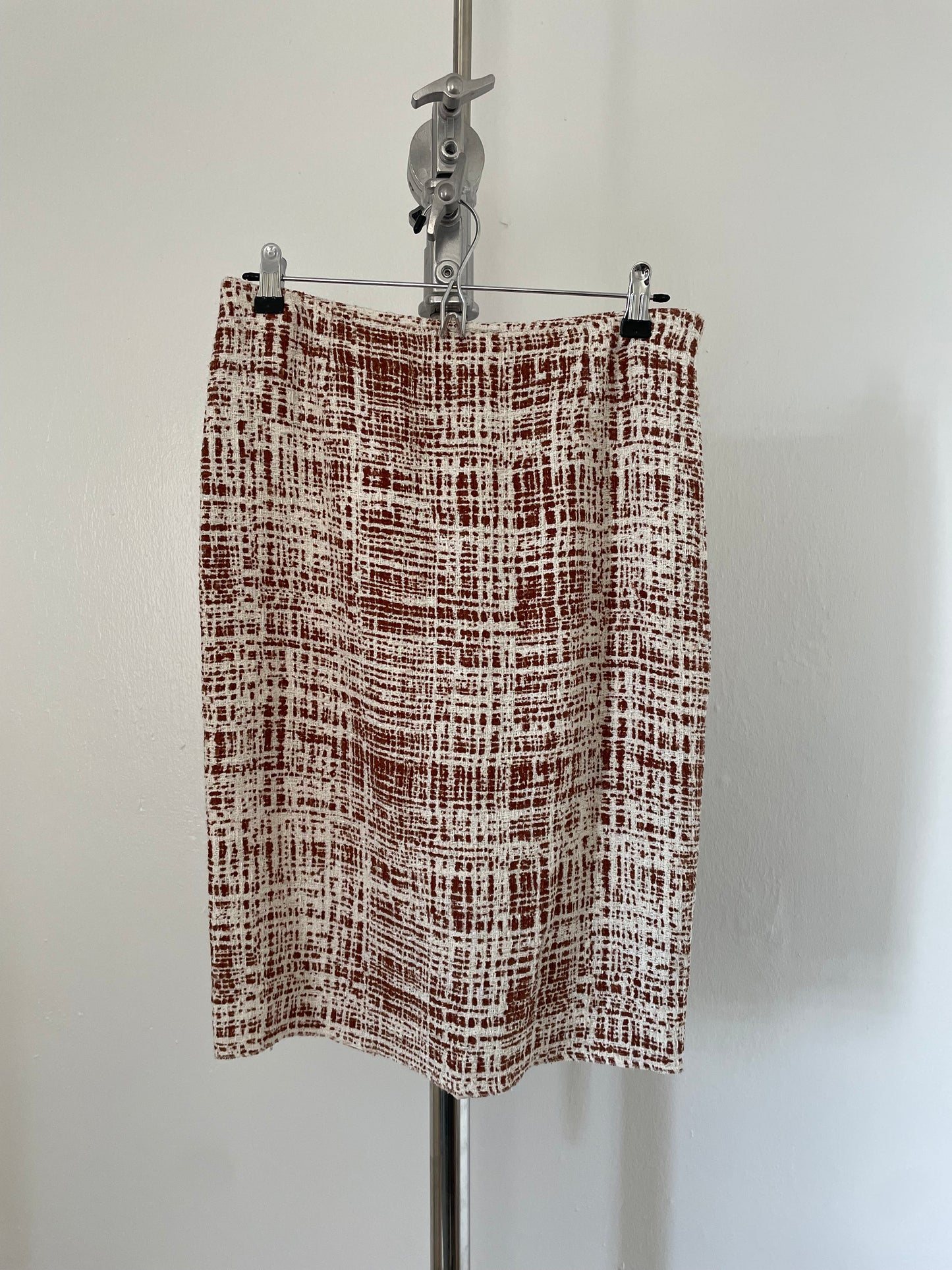 Prada brown trompe l’œil tweed skirt