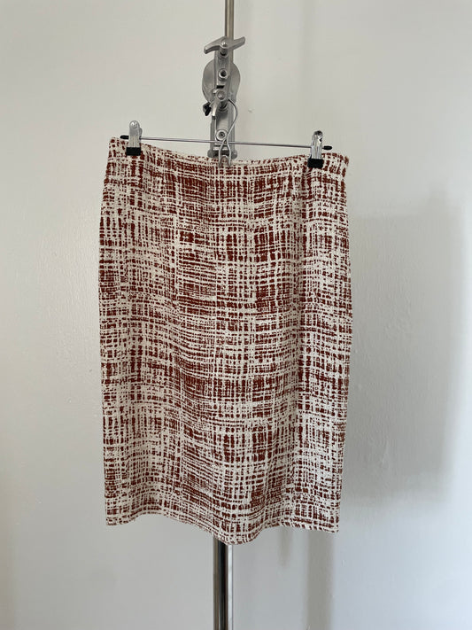 Prada brown trompe l’œil tweed skirt